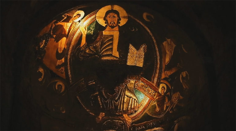 Artikelbild für: Wie Video Mapping Geschichte zum Leben erweckt: Projektion in der Kirche von Sant Climent de Taüll