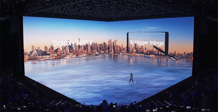 Artikelbild für: Bühnendesign mit 3D Effekten: Samsung Galaxy Unpacked Produktpräsentation 2017