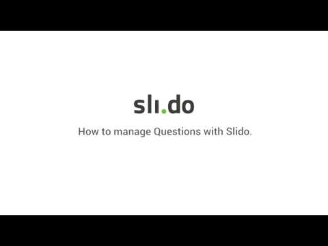 How to manage Questions with Slido official