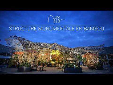 Canopée en bambou géante - L&#039;oasis de Terra Botanica - Atelier Déambulons